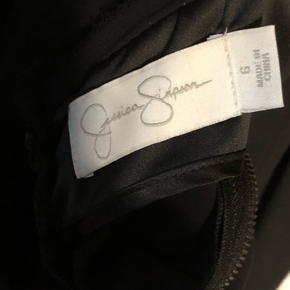 Jessica Simpson Fit & Flare Black Dress Tulle Sz 6 - Picture 8 of 8